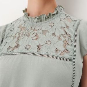 MOHITO Light Green Shirt With Ruffles